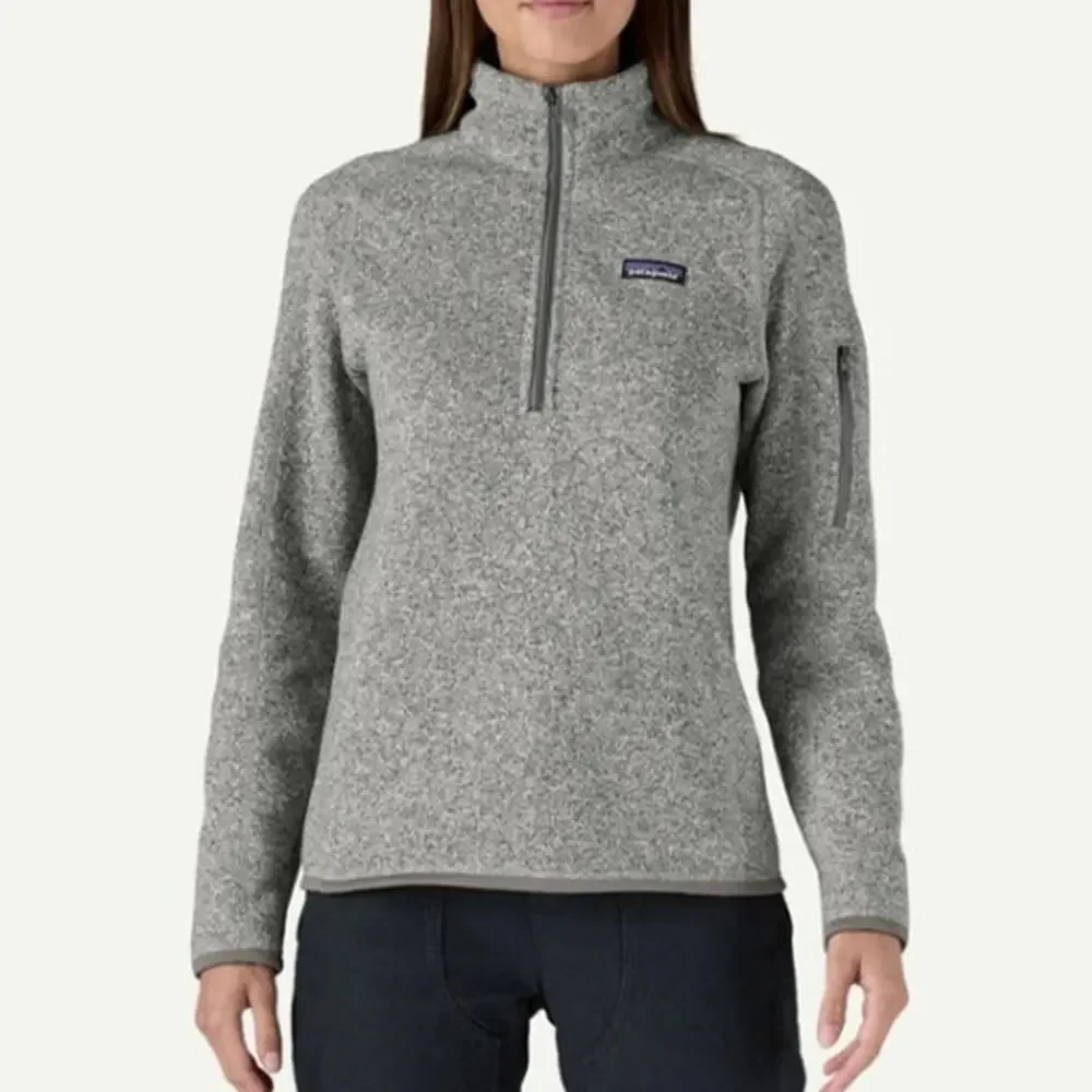 Patagonia Women's Better Sweater Gray 1/4 Zip Pullover Fleece Sweater size XS